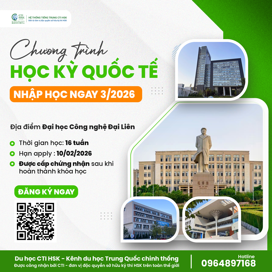 [HOT] -  Chương trình học kỳ Quốc tế nhập học ngay 3/2026